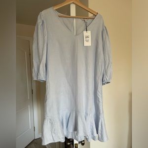 NWT Baby Blue Linen dress